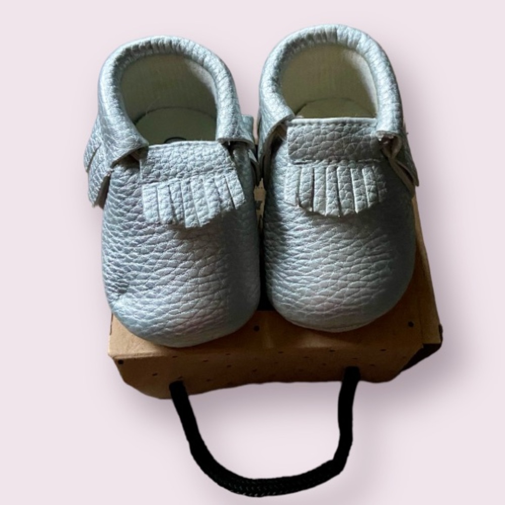 Sweet N Swag Moccasins, Metallic Silver